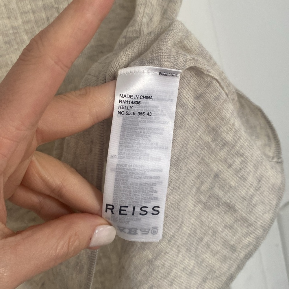 REISS Kelly Zip Wool & Cashmere-blend Sweater Top In Nocolor - Picture 6 of 9